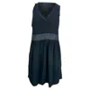 Maje V-neck Knee Length Dress In Black Viscose In Black