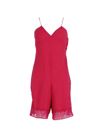 Pre-owned Maje V-neck Playsuit In Pink