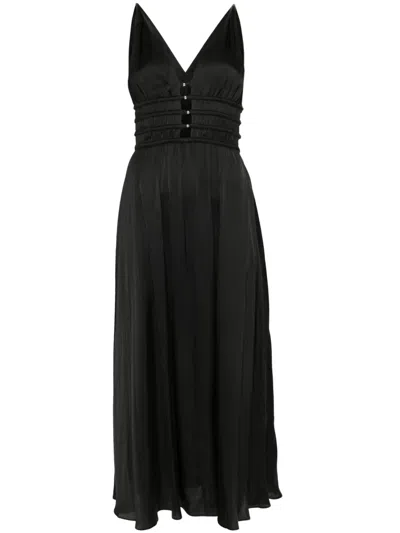 Maje Bead-embellished Maxi Dress In Black