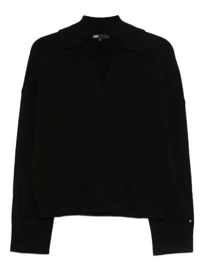 Maje Pullover Mit V-ausschnitt In Black
