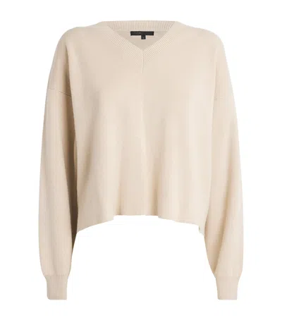 Maje V-neck Sweater In Neutral