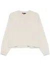 Maje V-neck Sweater In Neutrals