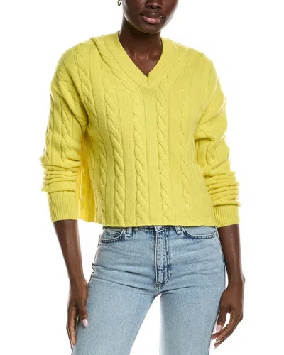 Maje V-neck Sweater In Yellow