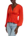 Maje V-neck Top In Red
