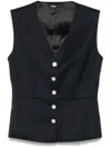 Maje V-neck Waistcoat In Blue