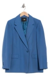 Maje Wool-blend Suit Blazer In Blue