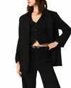Maje Vanoir Rhinestone Suit Jacket In Black