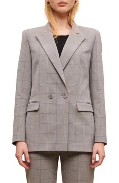 Maje Varreau Wool Blend Blazer In Gray