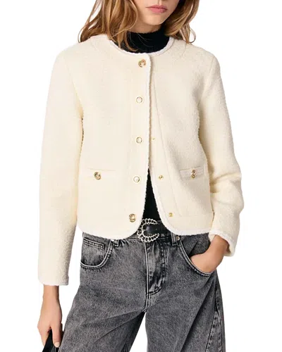 MAJE SHORT TWEED JACKET
