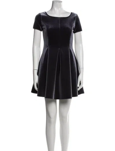 Pre-owned Maje Velvet Mini Dress In Blue