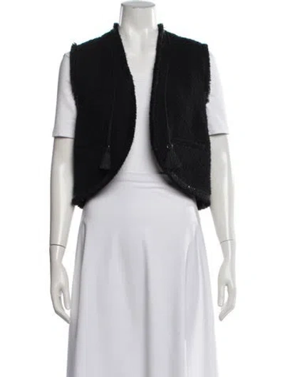 Pre-owned Maje Vest In Black