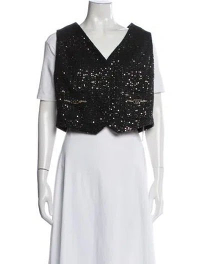 Pre-owned Maje Vest In Black