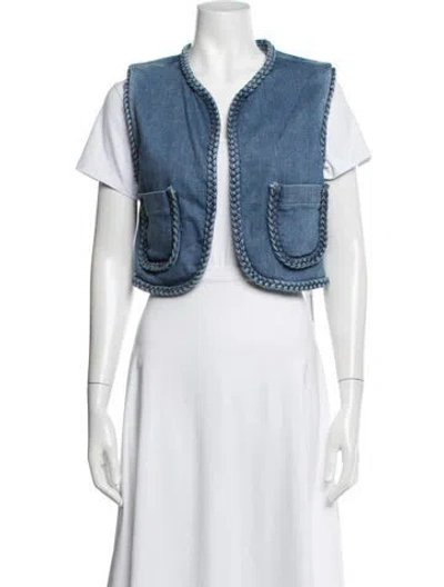 Pre-owned Maje Vest In Blue