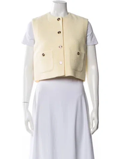 Pre-owned Maje Vest In Neutral