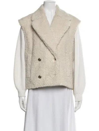 Pre-owned Maje Vest In Neutral
