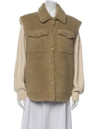 Pre-owned Maje Vest In Neutral