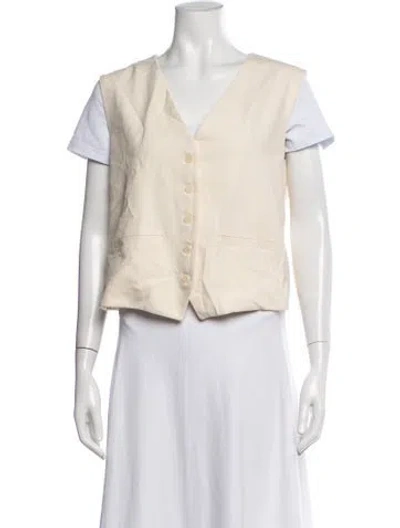 Pre-owned Maje Vest In Neutral