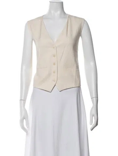 Pre-owned Maje Vest In Neutral