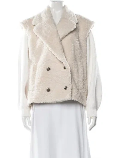 Pre-owned Maje Vest In Neutrals