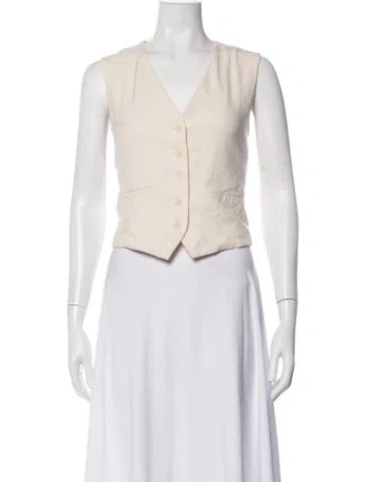 Pre-owned Maje Vest In Neutrals