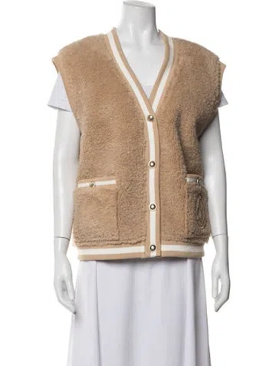 Pre-owned Maje Vest In Neutrals
