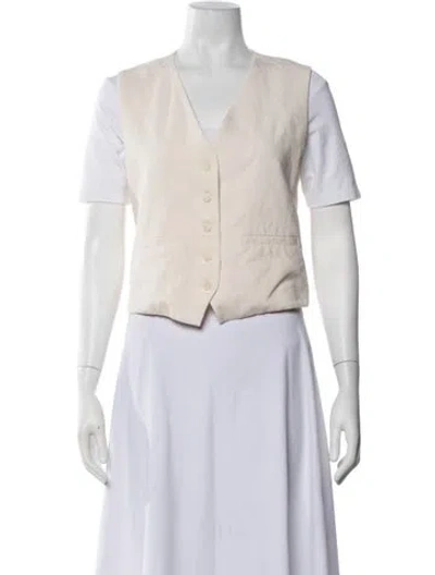 Pre-owned Maje Vest In Neutrals