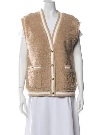 Pre-owned Maje Vest In Neutrals