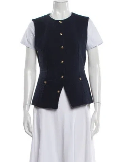 Pre-owned Maje Vest W/ Tags In Blue