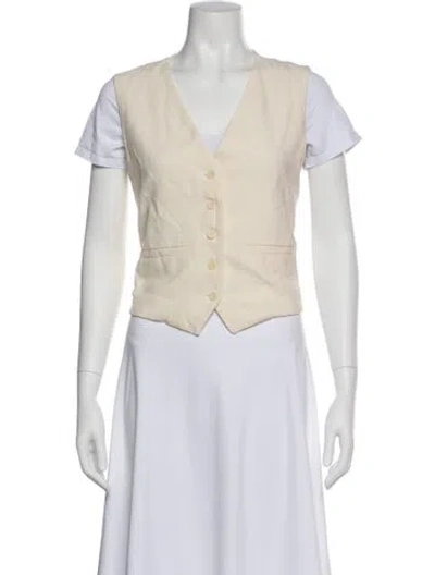 Pre-owned Maje Vest In White