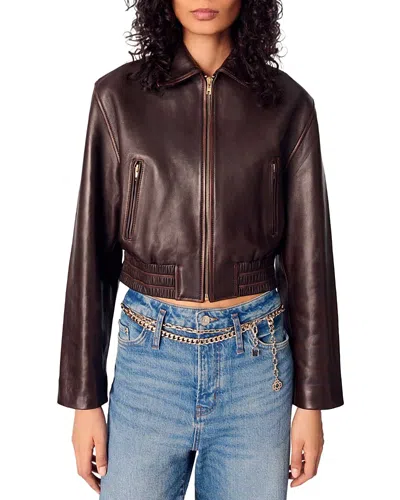 MAJE VINTAGE LEATHER JACKET