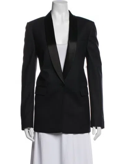 Pre-owned Maje Virgin Wool Blazer In Black