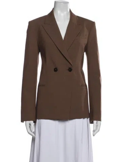 Pre-owned Maje Virgin Wool Blazer In Brown