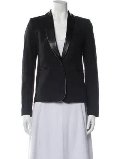 Pre-owned Maje Virgin Wool Blazer In Gray