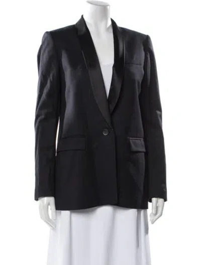 Pre-owned Maje Virgin Wool Blazer In Gray
