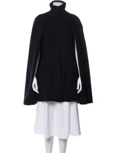 Pre-owned Maje Virgin Wool Cape In Black