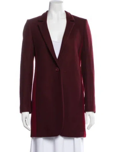 Pre-owned Maje Virgin Wool Coat In Red