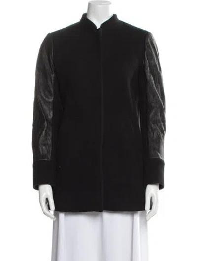 Pre-owned Maje Virgin Wool Evening Jacket In Black