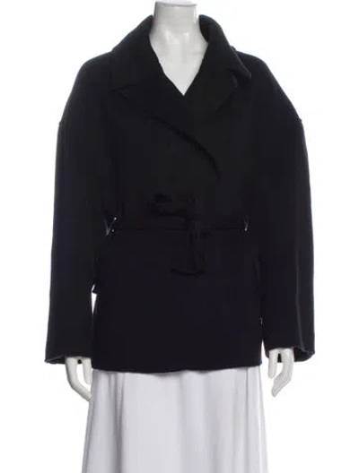 Pre-owned Maje Virgin Wool Jacket In Blue