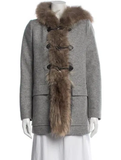 Pre-owned Maje Virgin Wool Jacket In Gray