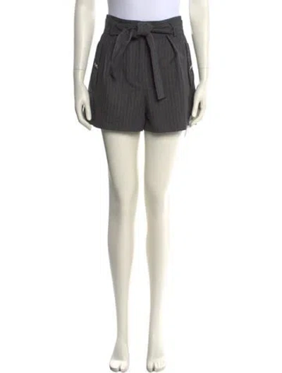 Pre-owned Maje Virgin Wool Mini Shorts In Gray