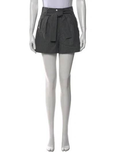 Pre-owned Maje Virgin Wool Mini Shorts In Gray