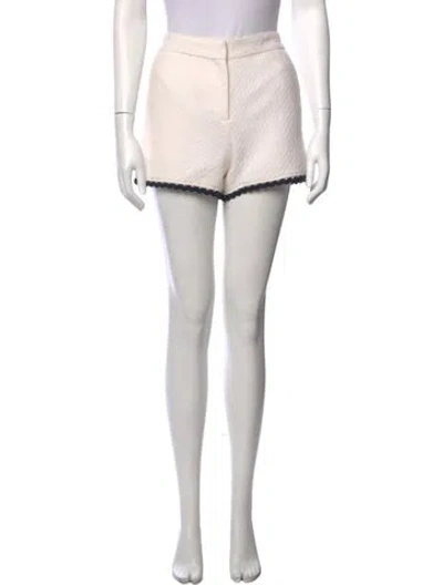 Pre-owned Maje Virgin Wool Mini Shorts In Neutral
