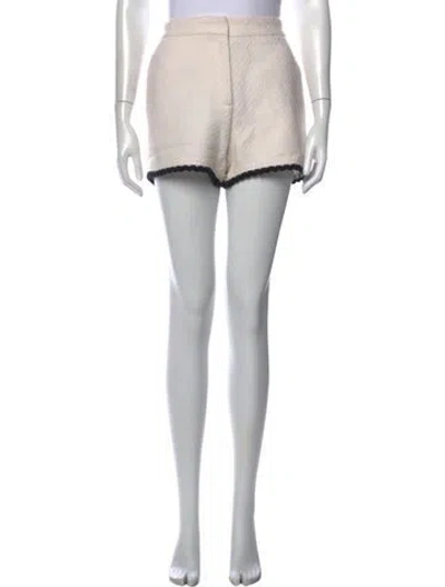Pre-owned Maje Virgin Wool Mini Shorts In Neutral