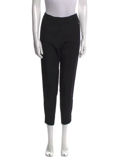 Pre-owned Maje Virgin Wool Skinny Leg Pants In Black