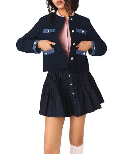 Maje Vitanat Jacket In Blue