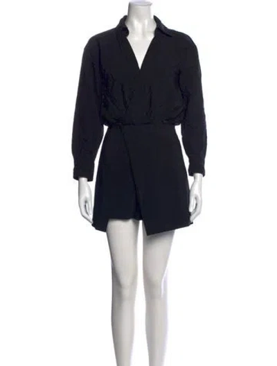 Pre-owned Maje V-neck Jumpsuit In Black