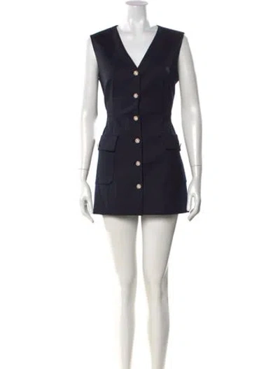Pre-owned Maje V-neck Jumpsuit In Black
