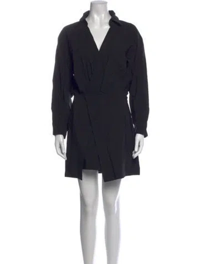 Pre-owned Maje V-neck Jumpsuit In Black