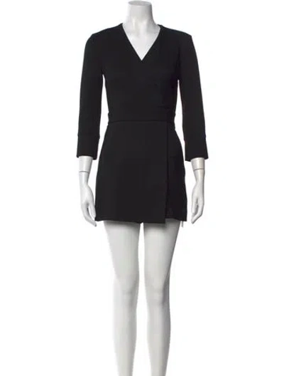 Pre-owned Maje V-neck Jumpsuit In Black