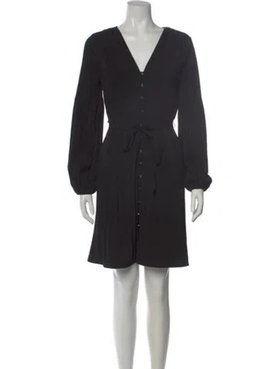 Pre-owned Maje V-neck Mini Dress In Black
